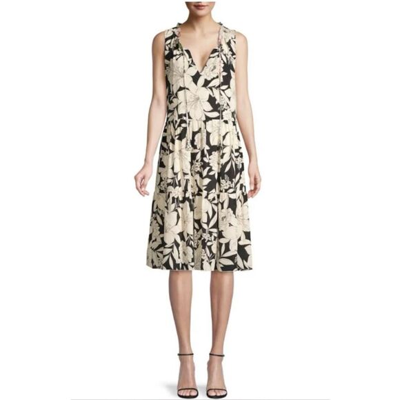 Johnny Was Dresses & Skirts - Johnny Was Black and Cream Floral Dress